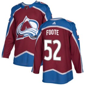 Adidas Avalanche #52 Adam Foote Burgundy Home Authentic Stitched NHL Jersey - AVS313