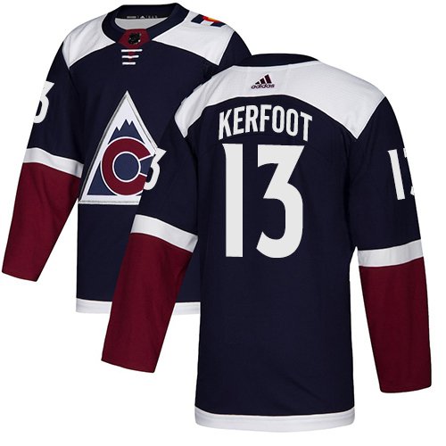 Adidas Avalanche #13 Alexander Kerfoot Navy Alternate Authentic Stitched NHL Jersey - AVS91