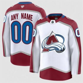 White Colorado Avalanche Active Player Custom 2024-25 Away Stitched Jersey - AVS301