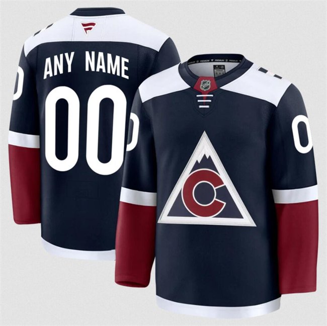 Navy Colorado Avalanche Active Player Custom 2024-25 Alternate Stitched Jersey - AVS174
