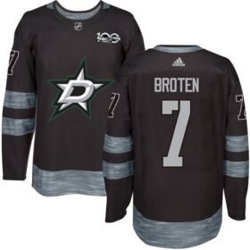 Adidas Stars #7 Neal Broten Black 1917-2017 100th Anniversary Stitched NHL Jersey - DLS192