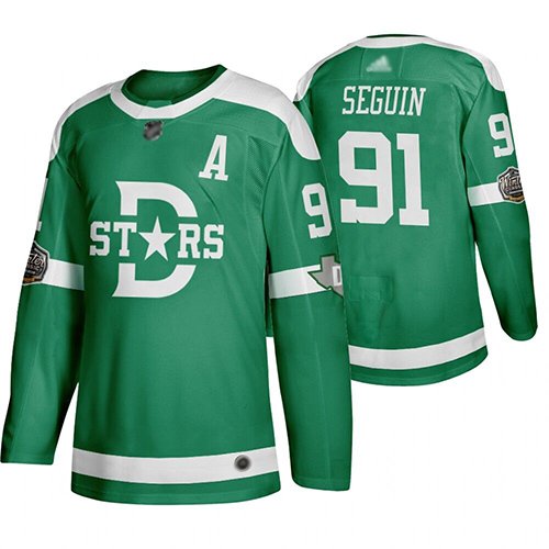 Adidas Stars #91 Tyler Seguin Green Authentic 2020 Winter Classic Stitched NHL Jersey - DLS07