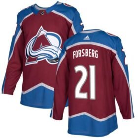Adidas Avalanche #21 Peter Forsberg Burgundy Home Authentic Stitched NHL Jersey - AVS36