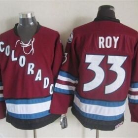 Avalanche #33 Patrick Roy Red CCM Throwback Stitched NHL Jersey - AVS285