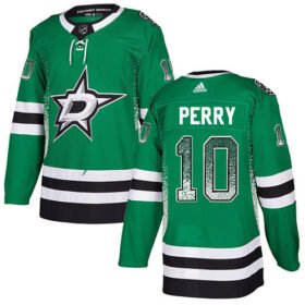 Adidas Stars #10 Corey Perry Green Home Authentic Drift Fashion Stitched NHL Jersey - DLS04