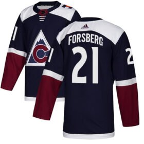 Adidas Avalanche #21 Peter Forsberg Navy Alternate Authentic Stitched NHL Jersey - AVS119