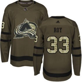 Adidas Avalanche #33 Patrick Roy Green Salute to Service Stitched NHL Jersey - AVS165