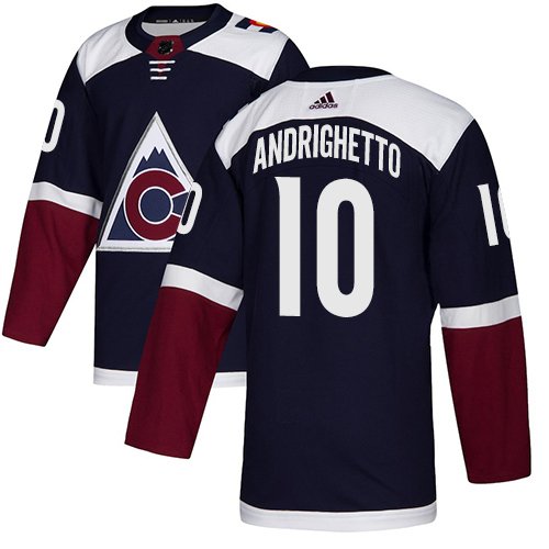 Adidas Avalanche #10 Sven Andrighetto Navy Alternate Authentic Stitched NHL Jersey - AVS332