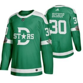 Adidas Dallas Stars #30 Ben Bishop Green 2020 Winter Classic Retro NHL Jersey - DLS138