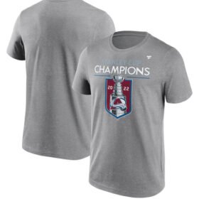 Colorado Avalanche Grey 2022 Stanley Cup Champions Jersey Roster T-Shirt - AVS115