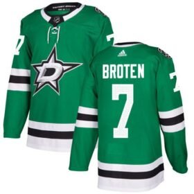 Adidas Stars #7 Neal Broten Green Home Authentic Stitched NHL Jersey - DLS258