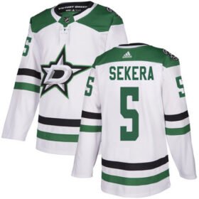Adidas Stars #5 Andrej Sekera White Road Authentic Stitched NHL Jersey - DLS81