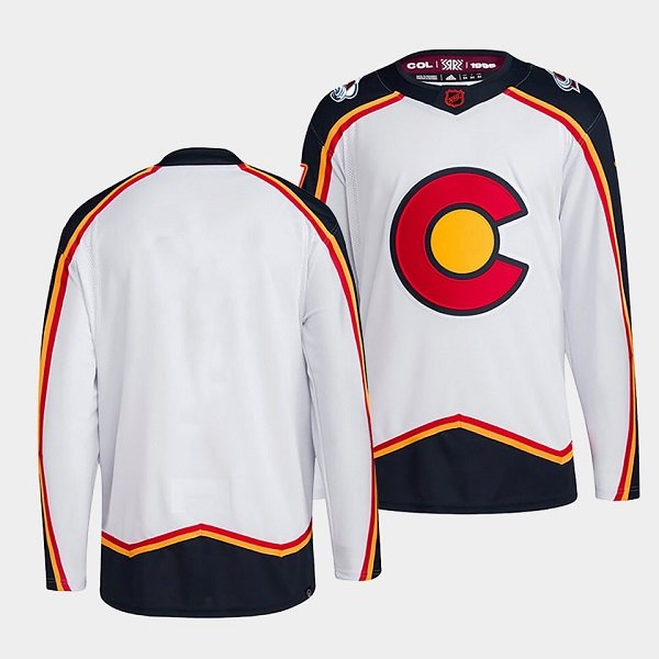 White Colorado Avalanche Blank 2022-23 Reverse Retro Stitched Jersey - AVS289