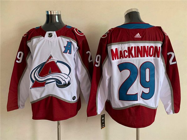 White Colorado Avalanche #29 Nathan MacKinnon Stitched Jersey - AVS237