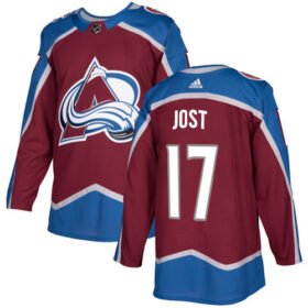 Adidas Avalanche #17 Tyson Jost Burgundy Home Authentic Stitched NHL Jersey - AVS315