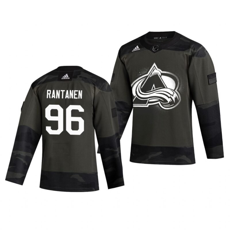 Colorado Avalanche #96 Mikko Rantanen Adidas 2019 Veterans Day Authentic Practice NHL Jersey Camo - AVS42