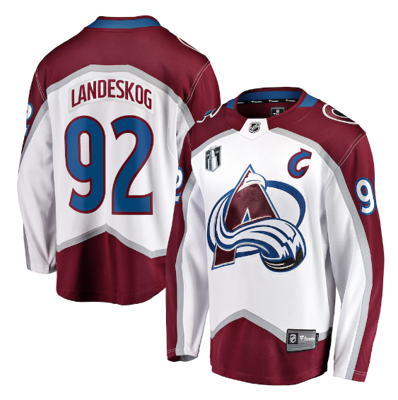 White Colorado Avalanche #92 Gabriel Landeskog 2022 Stanley Cup Final Patch Stitched Jersey - AVS318