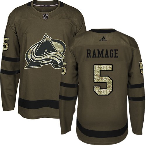 Adidas Avalanche #5 Rob Ramage Green Salute to Service Stitched NHL Jersey - AVS93