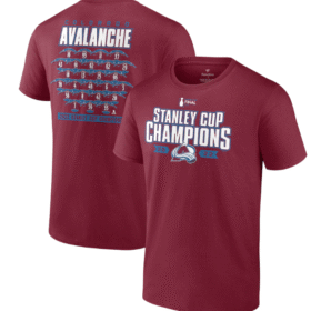 Colorado Avalanche Burgundy 2022 Stanley Cup Champions Jersey Roster T-shirt - AVS282
