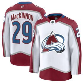 White Colorado Avalanche #29 Nathan MacKinnon 2024-25 Away Stitched Jersey - AVS168