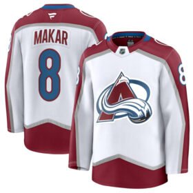 White Colorado Avalanche #8 Cale Makar 2024-25 Away Stitched Jersey - AVS244