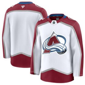 White Colorado Avalanche Blank 2024-25 Away Stitched Jersey - AVS254
