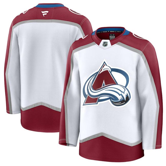 White Colorado Avalanche Blank 2024-25 Away Stitched Jersey - AVS254