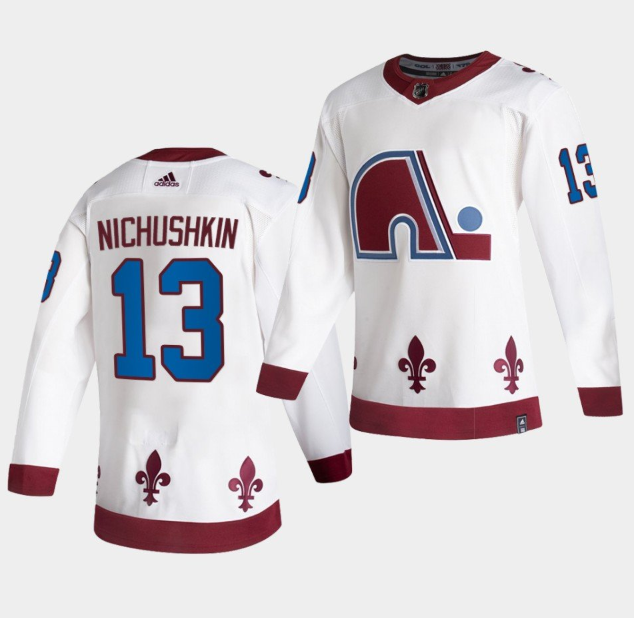 White Colorado Avalanche #13 Valeri Nichushkin 2020-21 Reverse Retro Stitched Jersey - AVS56