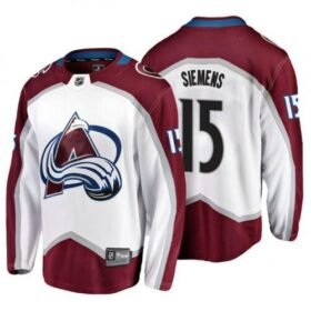 White Colorado Avalanche #15 Duncan Siemens Stitched Jersey - AVS123