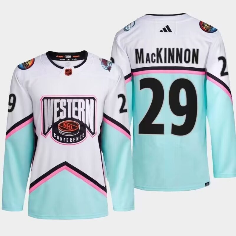White Colorado Avalanche #29 Nathan MacKinnon 2023 All-Star Western Conference Stitched Jersey - AVS230