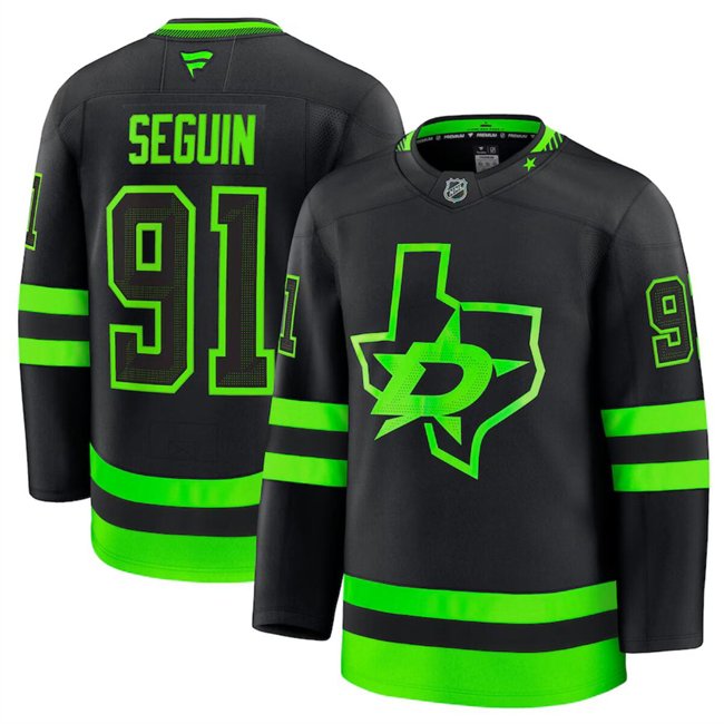 Black Dallas Stars #91 Tyler Seguin 2024-25 Alternate Stitched Hockey Jersey - DLS13