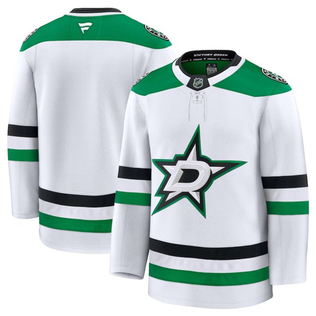 White Dallas Stars Blank 2024-25 Away Stitched Hockey Jersey - DLS34