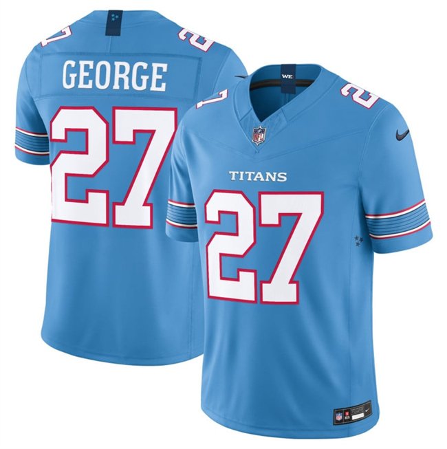 Light Blue Tennessee Titans #27 Eddie George 2026 F.U.S.E. Vapor Limited Stitched Football Jersey - TNT292