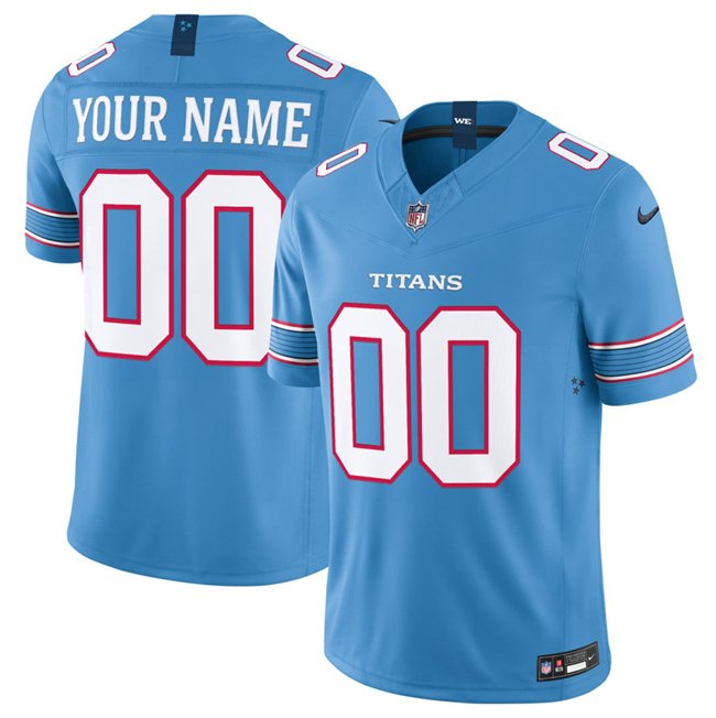 Custom Light Blue Tennessee Titans 2026 F.U.S.E. Vapor Limited Stitched Football Jersey - TNT293