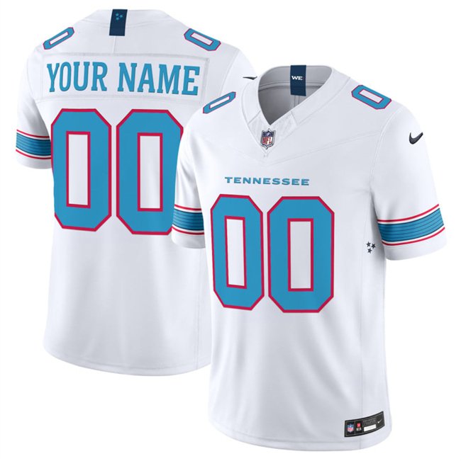 Custom White Tennessee Titans 2026 F.U.S.E. Vapor Limited Stitched Football Jersey - TNT284