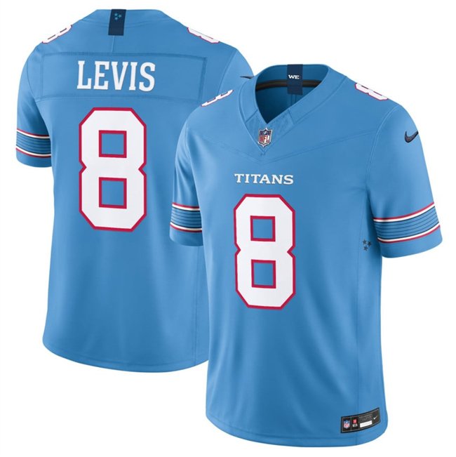 Light Blue Tennessee Titans #8 Will Levis 2026 F.U.S.E. Vapor Limited Stitched Football Jersey - TNT287