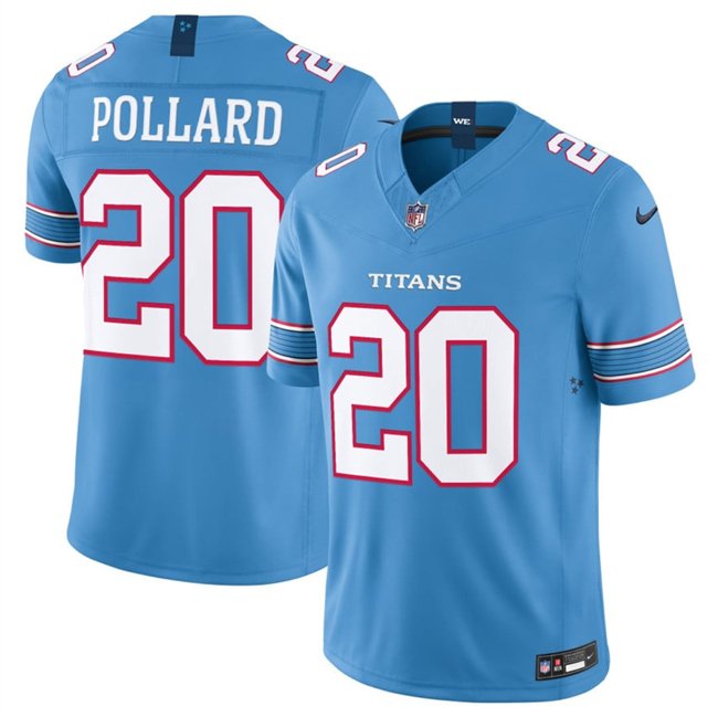 Light Blue Tennessee Titans #20 Tony Pollard 2026 F.U.S.E. Vapor Limited Stitched Football Jersey - TNT288