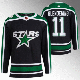 Black Dallas Stars #11 Luke Glendening 2022-23 Reverse Retro Stitched Jersey - DLS05