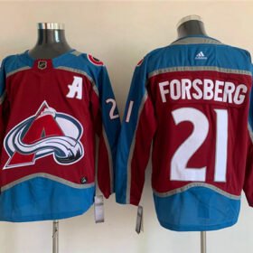 Colorado Avalanche #21 Peter Forsberg Burgundy Stitched Jersey - AVS21