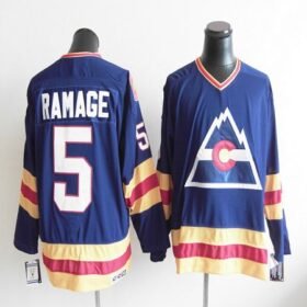Avalanche CCM Throwback #5 Rob Ramage Blue Stitched NHL Jersey - AVS154