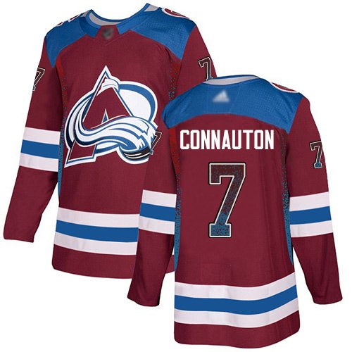Adidas Avalanche #7 Kevin Connauton Burgundy Home Authentic Drift Fashion Stitched NHL Jersey - AVS246