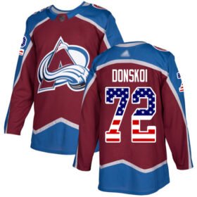 Adidas Avalanche #72 Joonas Donskoi Burgundy Home Authentic USA Flag Stitched NHL Jersey - AVS243