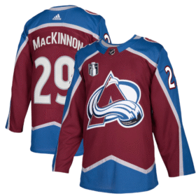 Colorado Avalanche #29 Nathan MacKinnon 2022 Burgundy Stanley Cup Final Patch Stitched Jersey - AVS150