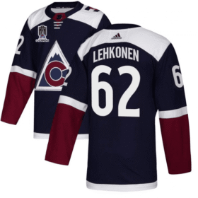 Navy Colorado Avalanche #62 Artturi Lehkonen 2022 Stanley Cup Champions Patch Stitched Jersey - AVS238