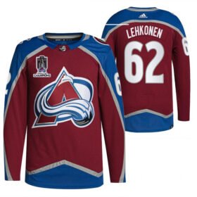 Colorado Avalanche #62 Artturi Lehkonen 2022 Stanley Cup Champions Patch Stitched Jersey - AVS88
