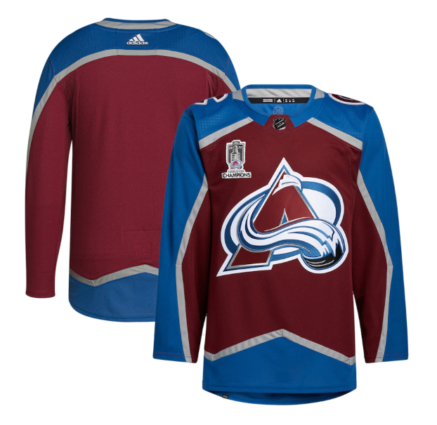 Colorado Avalanche Blank 2022 Stanley Cup Champions Patch Stitched Jersey - AVS167