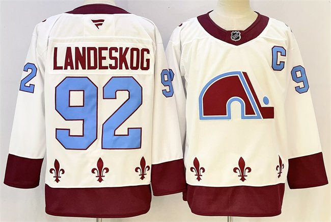 White Colorado Avalanche #92 Gabriel Landeskog 2024-25 With C Patch Stitched Jersey - AVS99
