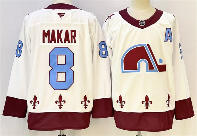 White Colorado Avalanche #8 Cale Makar 2024-25 With A Patch Stitched Jersey - AVS55