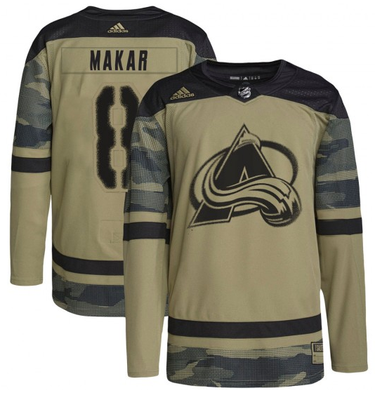 Colorado Avalanche #8 Cale Makar Camo Salute To Service Stitched Jersey - AVS241