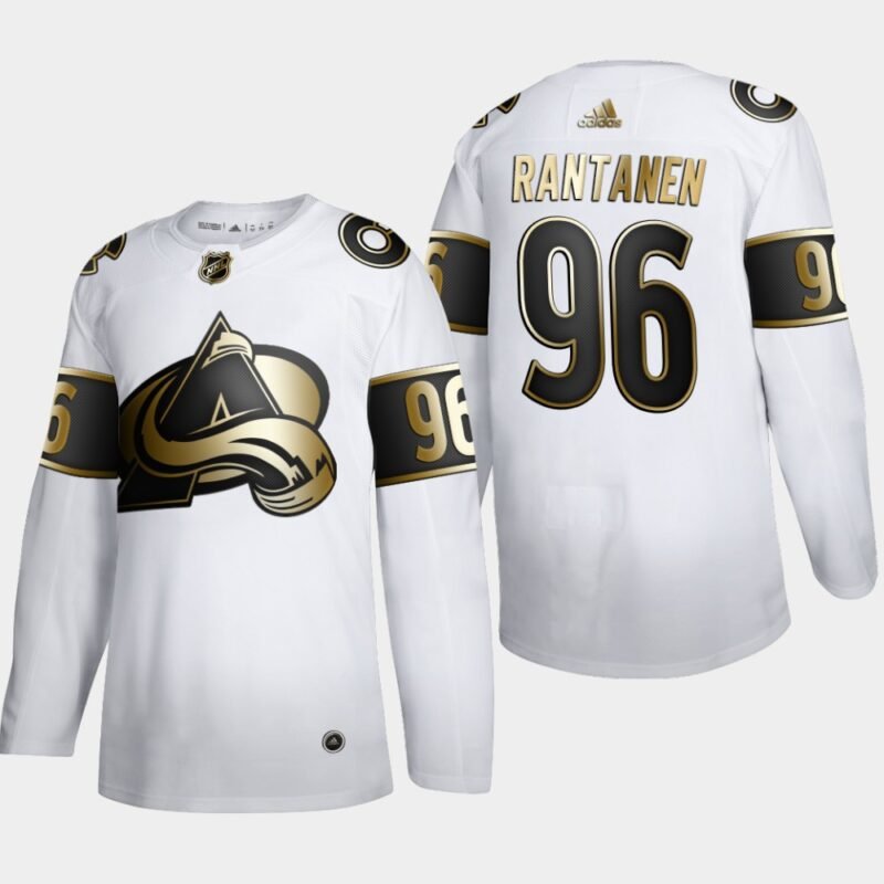 Colorado Avalanche #96 Mikko Rantanen Adidas White Golden Edition Limited Stitched NHL Jersey - AVS235